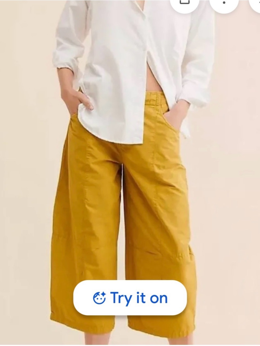PILCRO Porto Wide-Leg Crop Pants Women's Barrel Wide Leg Mp Med Petite Pockets